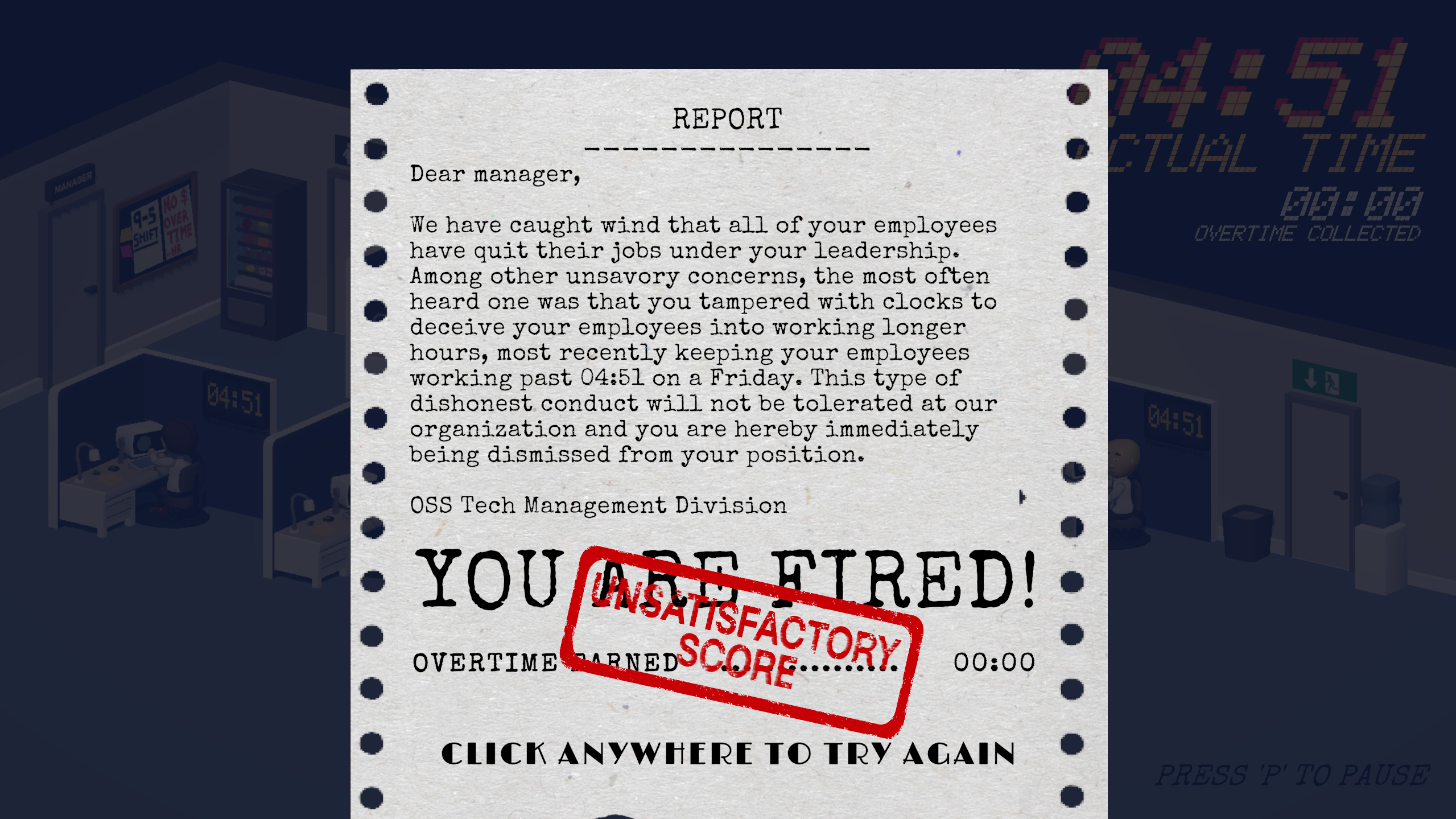 Overtime screenshot 1